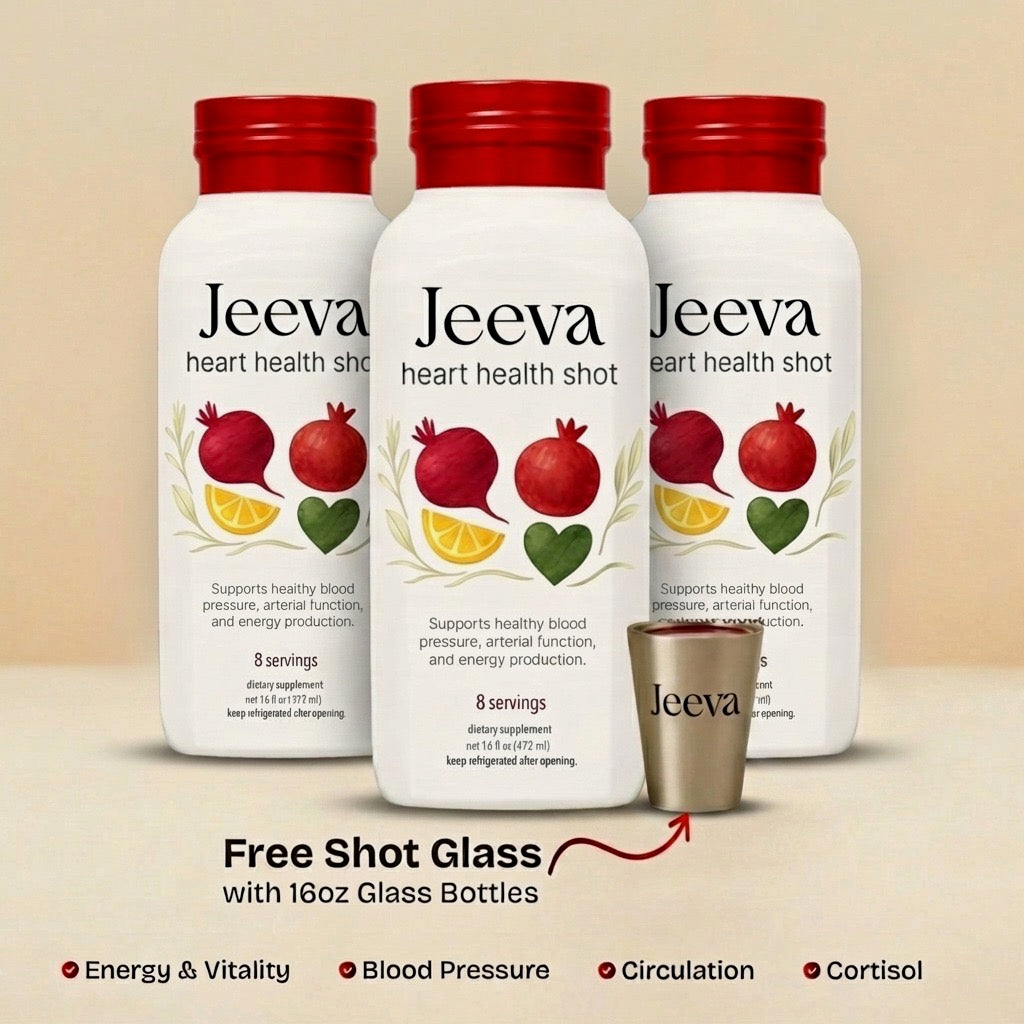 Jeeva's Herbal Heart Support (3 Glass Bottles)