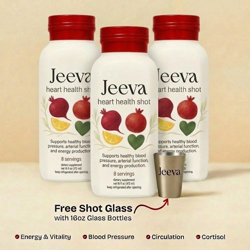 Jeeva's Herbal Heart Support (3 Glass Bottles)