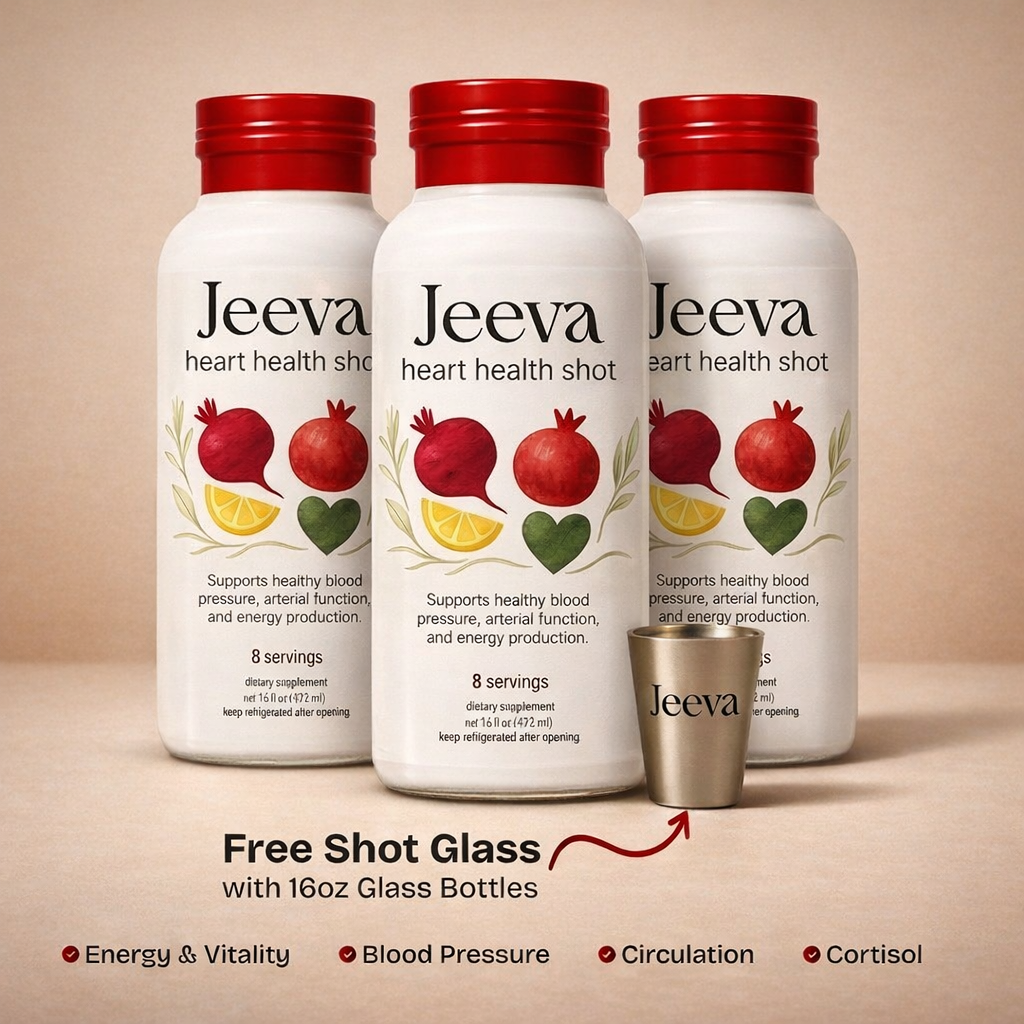 Jeeva's Herbal Heart Support (3 Glass Bottles)