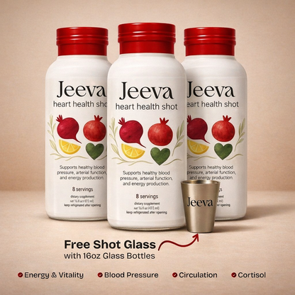 Jeeva's Herbal Heart Support (3 Glass Bottles)