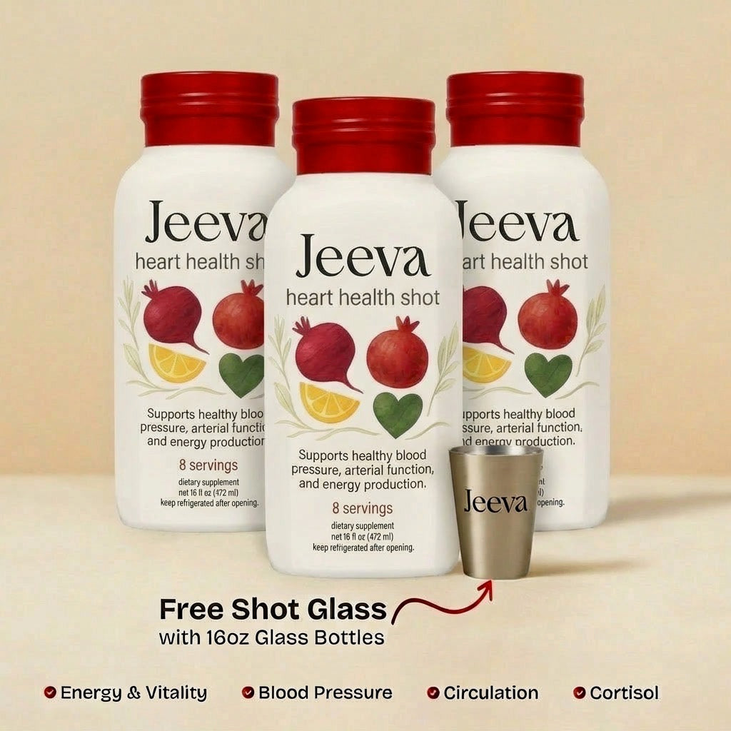 Jeeva's Herbal Heart Support (3 Glass Bottles)