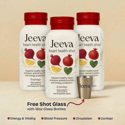 Jeeva's Herbal Heart Support (3 Glass Bottles)