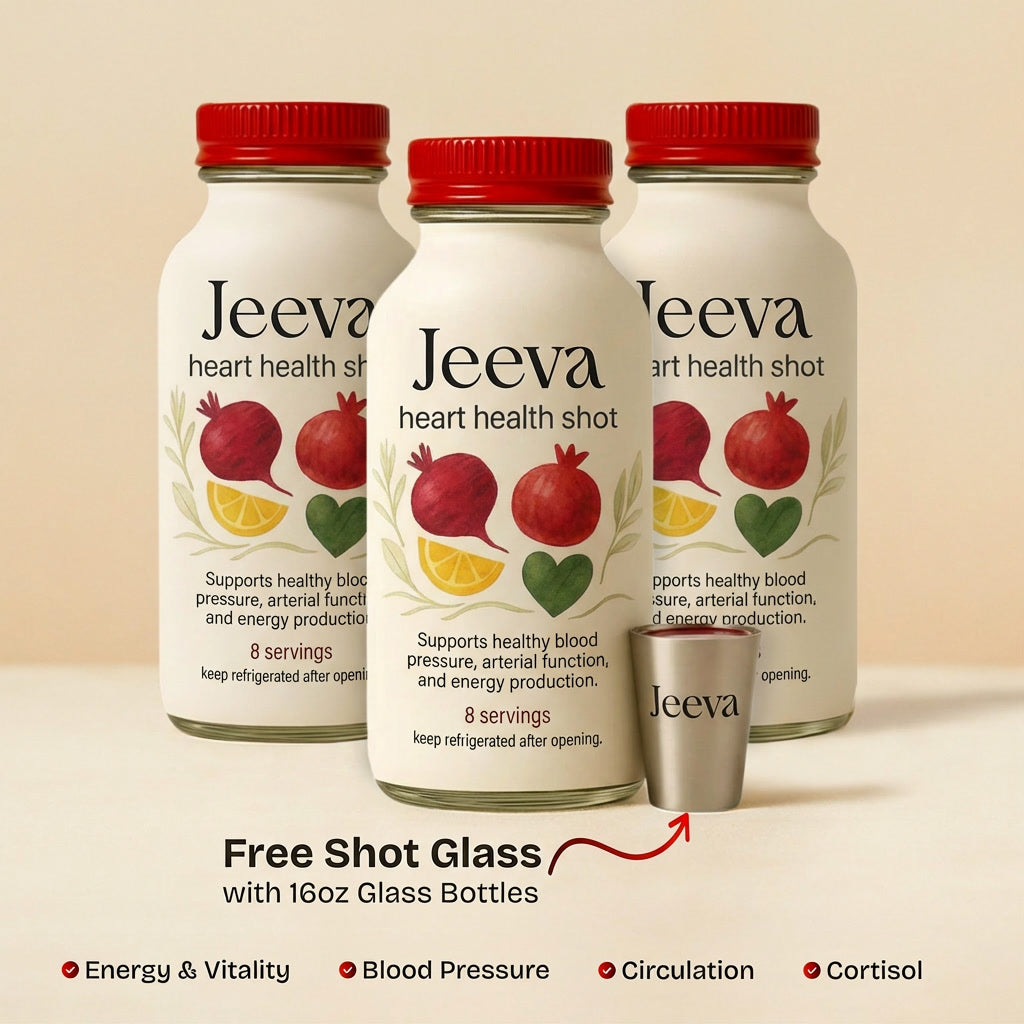 Jeeva's Herbal Heart Support (3 Glass Bottles)