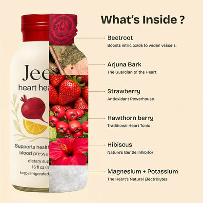 Jeeva's Herbal Heart Support (3 Glass Bottles)
